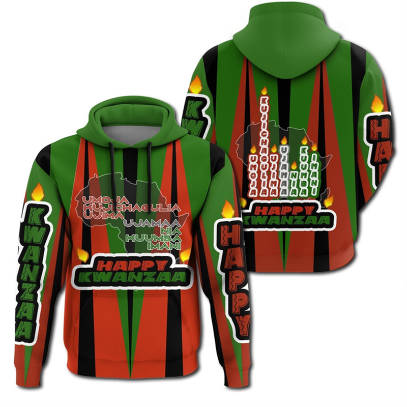 African Kwanzaa Hoodies 3D Pri - огляд і ціна Y2K Ethnic Fashion