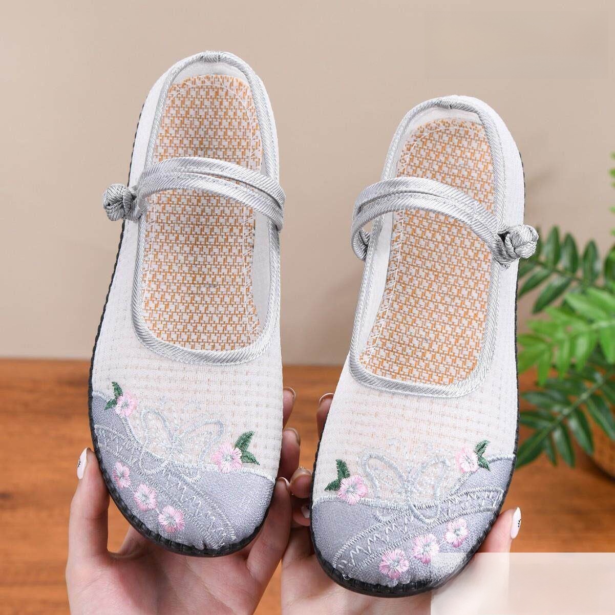 Breathable Embroidered Flat Bo - огляд і ціна Ethnic Fashion Online