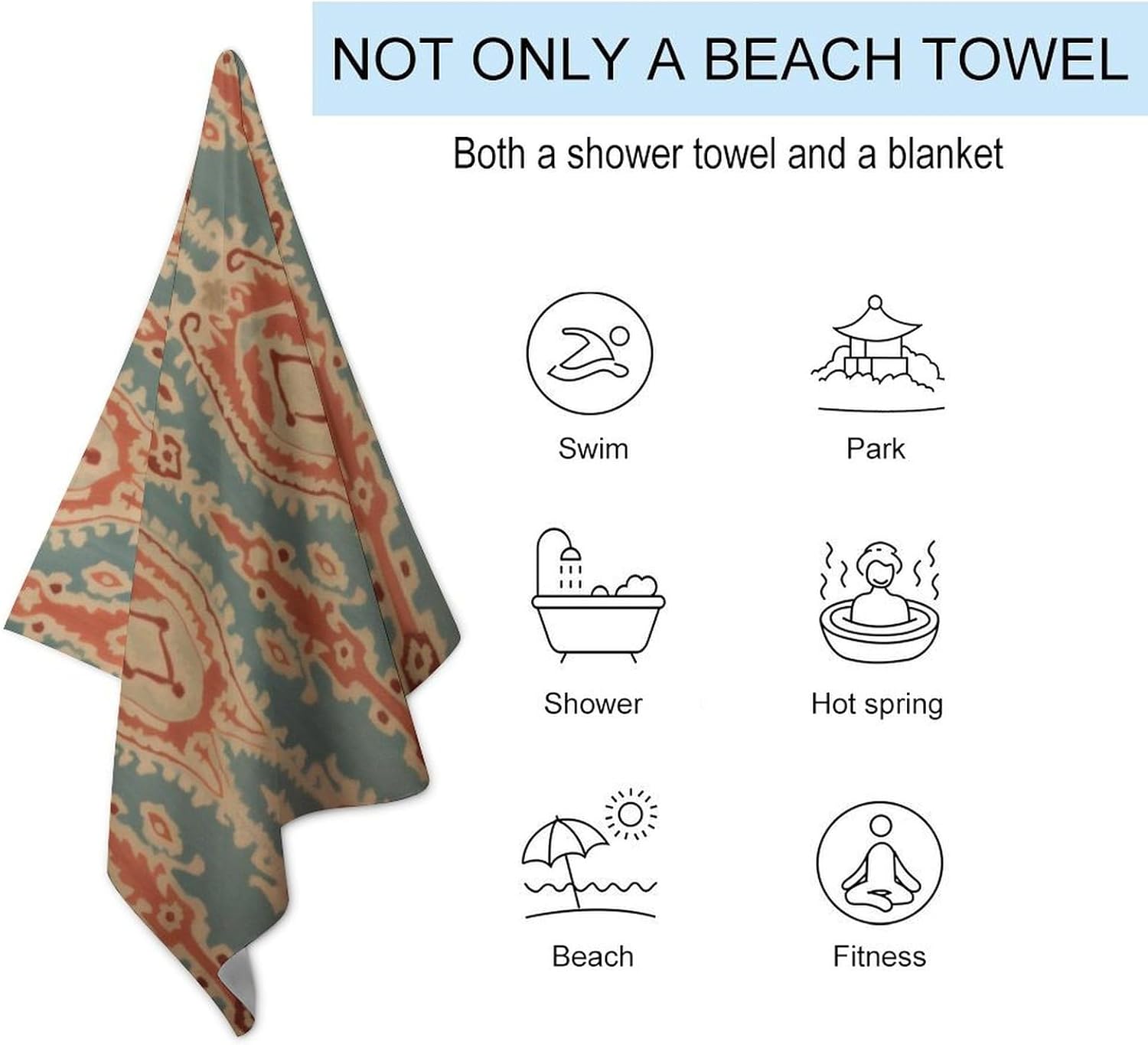 Fabric Pattern Beach Towels Ab - огляд і ціна Ikat Woven Fabric