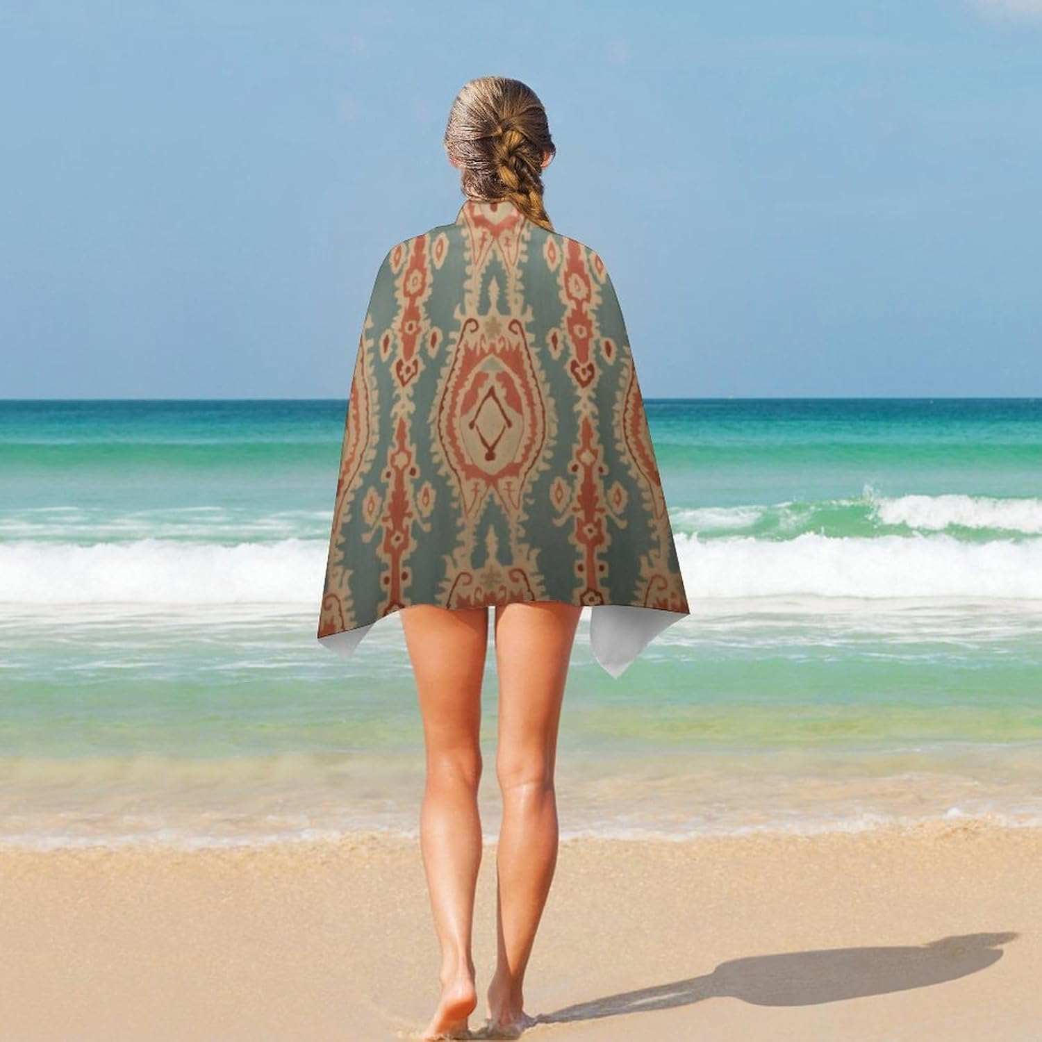 Fabric Pattern Beach Towels Ab - огляд і ціна Ikat Woven Fabric