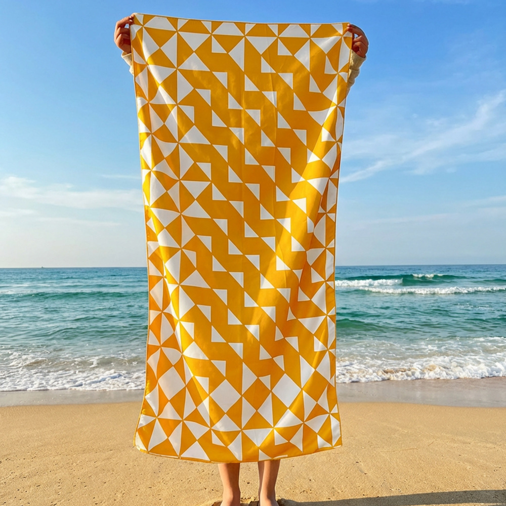 Orange Blue Ikat Print Beach T - огляд і ціна Ikat Woven Fabric