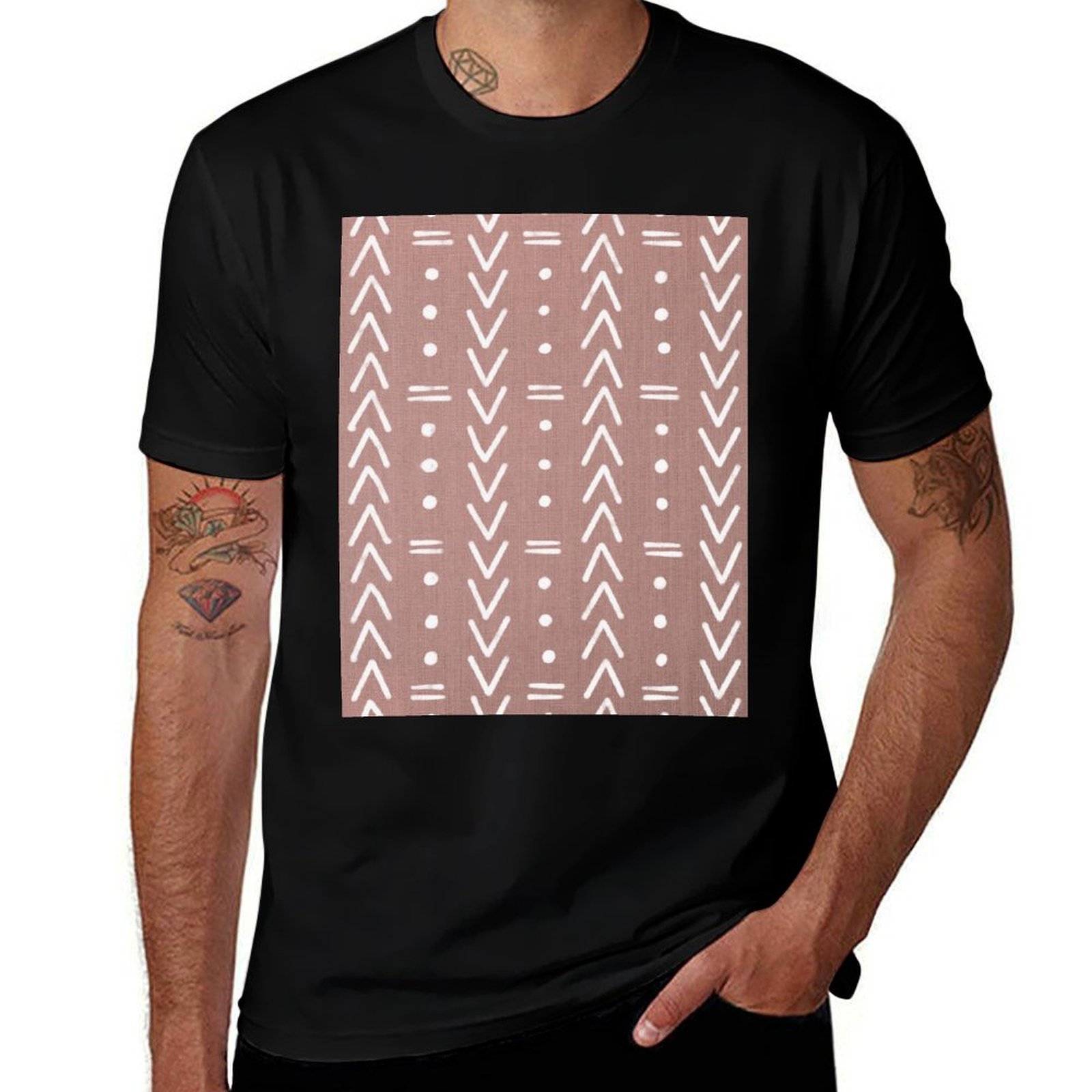Mudcloth White Geometric Shape - огляд і ціна Mudcloth Print Top