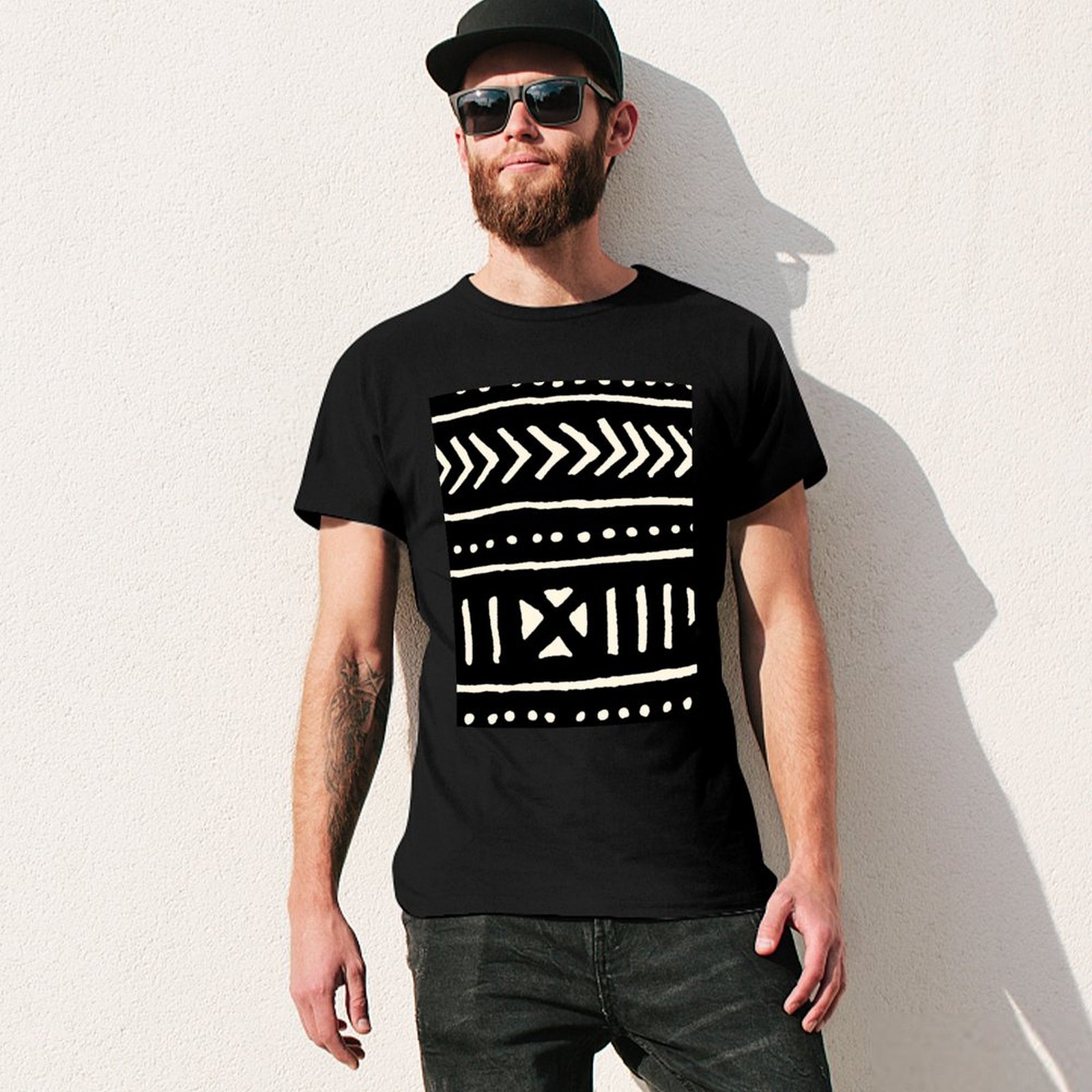 african mud cloth black and wh - огляд і ціна Mudcloth Print Top