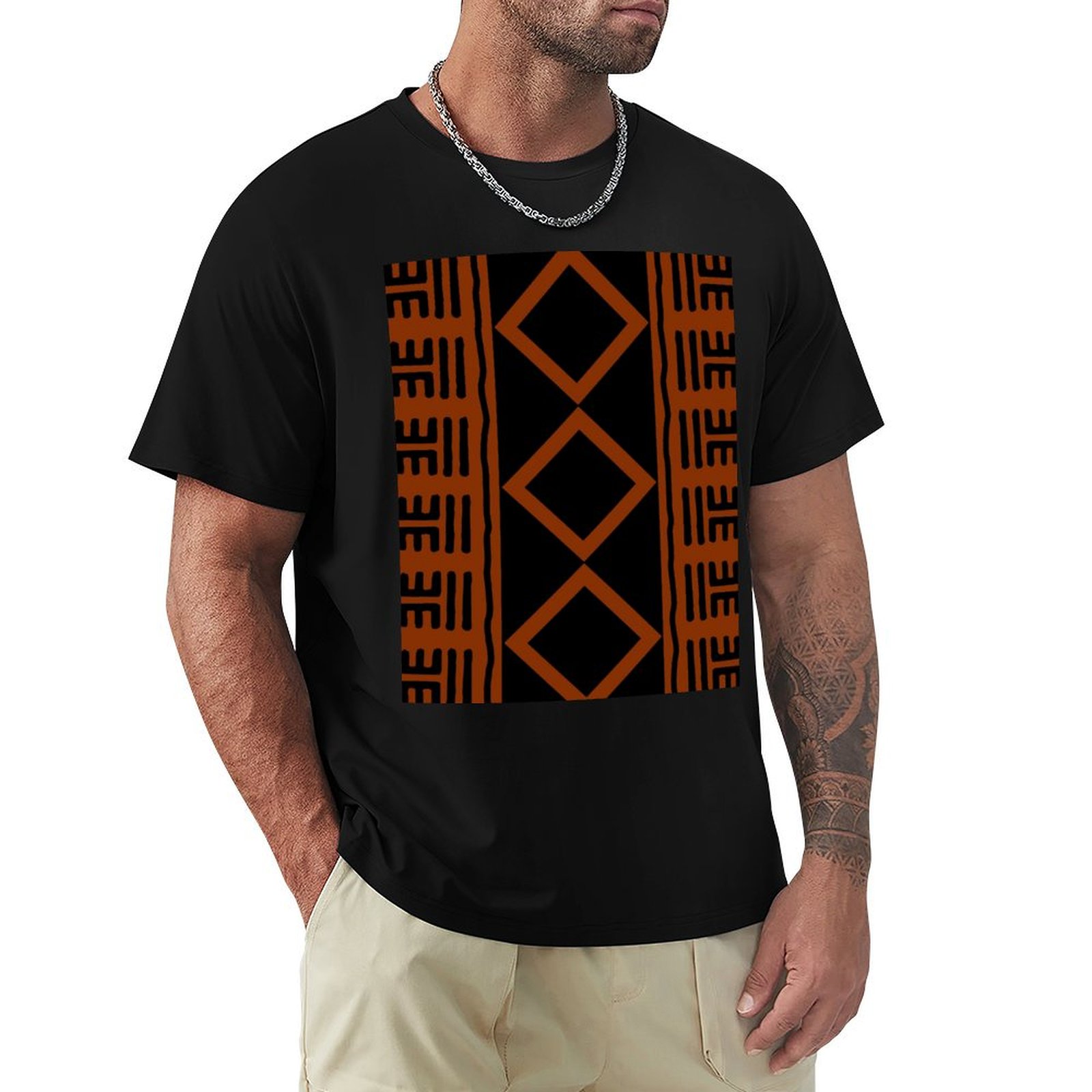 Rust Colored African Mudcloth  - огляд і ціна Mudcloth Print Top
