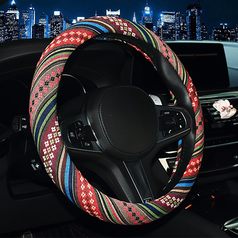 Ethnic Style Linen Car Steerin - огляд і ціна Ethnic Fashion Hub